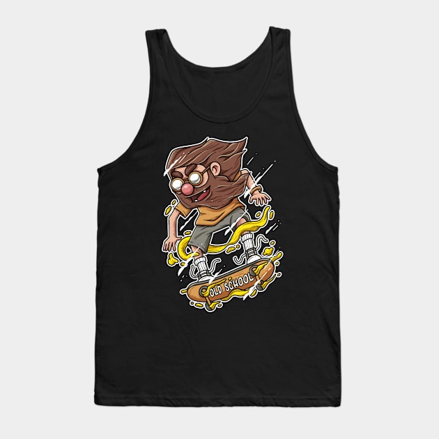 Beard Skater Tank Top by karyatansu